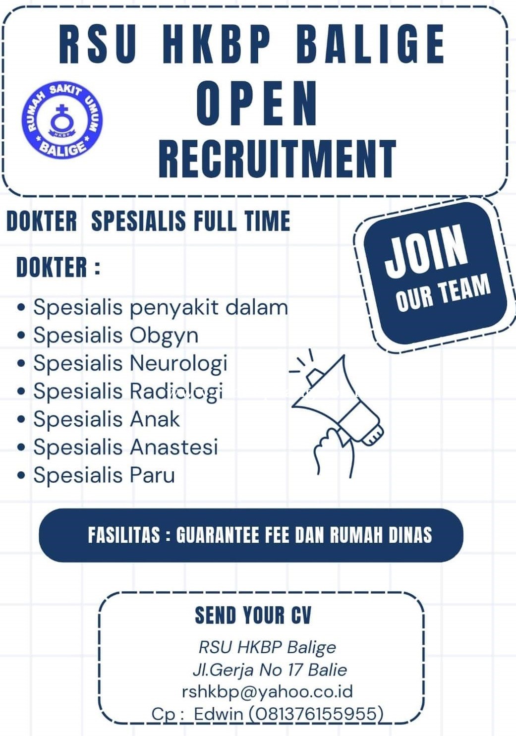 Lowongan Pekerjaan RSU HKBP Balige